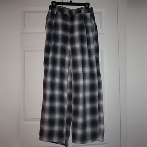 iets frans size Small pants gray plaid  wide leg trousers